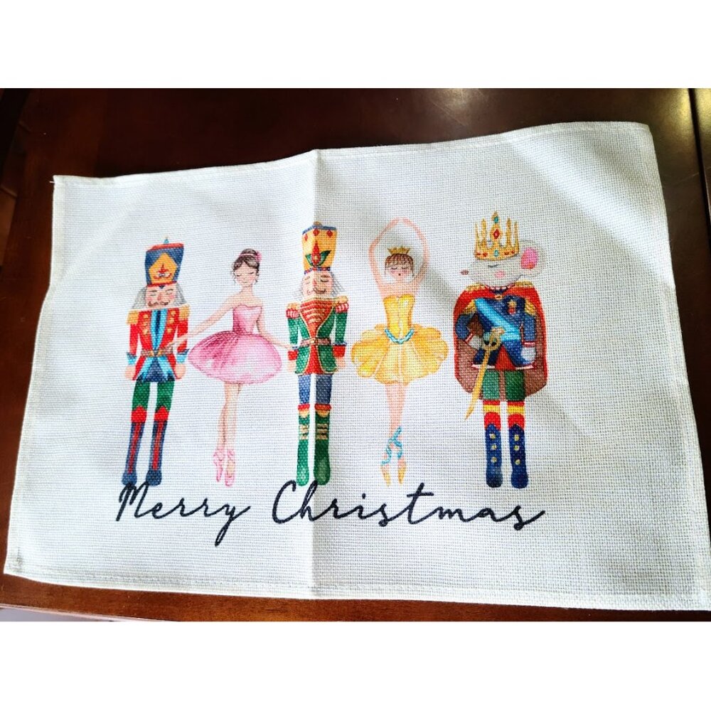 Nutcracker Christmas Placemats Set Holiday Decor Soldier Xmas Table Decorations